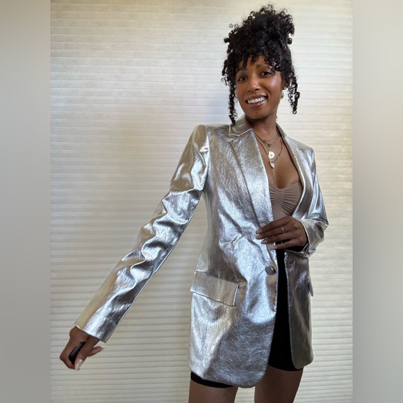 A.L.C. Silver Metallic Blazer - Picture 5 of 16